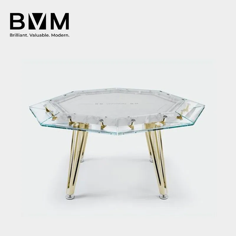 Imported poker table eight-person card table high-end luxury club entertainment furniture chip glass table