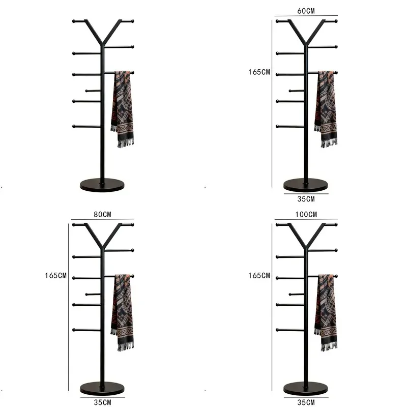 Y Shaped Scarf Display Rack Floor Standing Pants Hanger Multi Layer Fabric Bath Towel Storage Organizer for Home Retail Shop