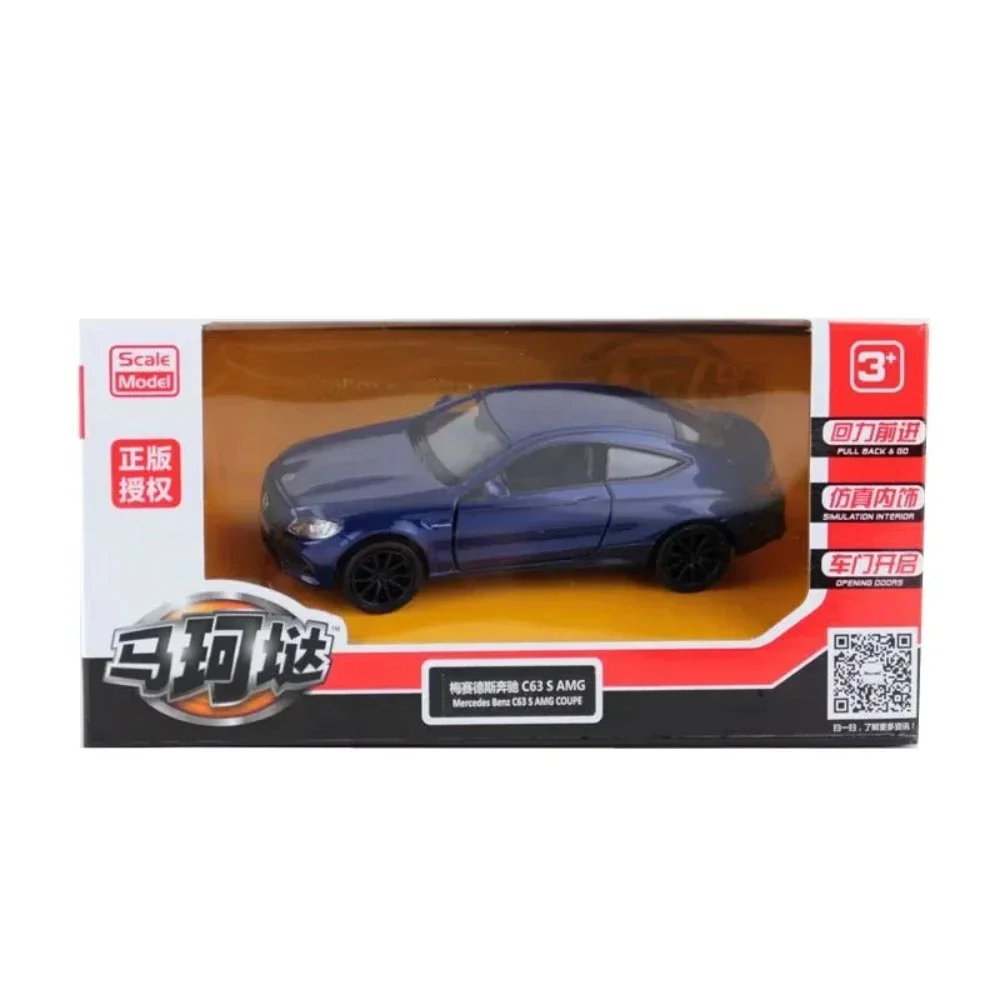 1:36 mercedes benz c63 amg coupe liga modelo de carro simulação requintado veículos de brinquedo fundido estilo de carro puxar para trás carro esportivo f1