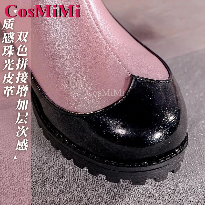 Cosmimi cardcaptor sakura kinomoto sakura sapatos cosplay moda universal gato preto botas de combate carnaval role play acessórios