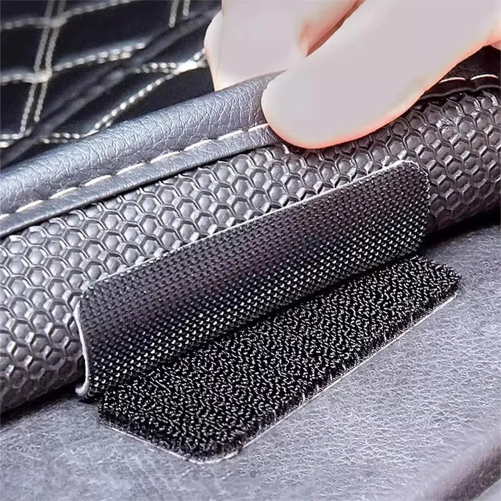 DIY Carpet Fasteners Auto Super Strong Sewing Double‑sided Tape Very Strong Adhesive Velcros Scratch Attaches Cable Organizer