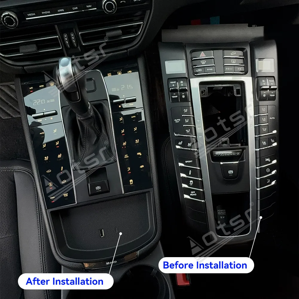 For Porsche Cayenne Macan 2010~2021 Full Touch Screen Saddle  LCD Touch Panel Dash Car Interior Modification Center