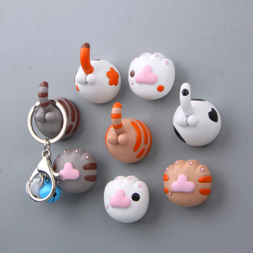Funny Cat's Paw  Fridge Magnet Lovely Cat Butt Hook Refrigerator Sticker Cartoon Hanger Magnetic Buckle Holder Home Decoration