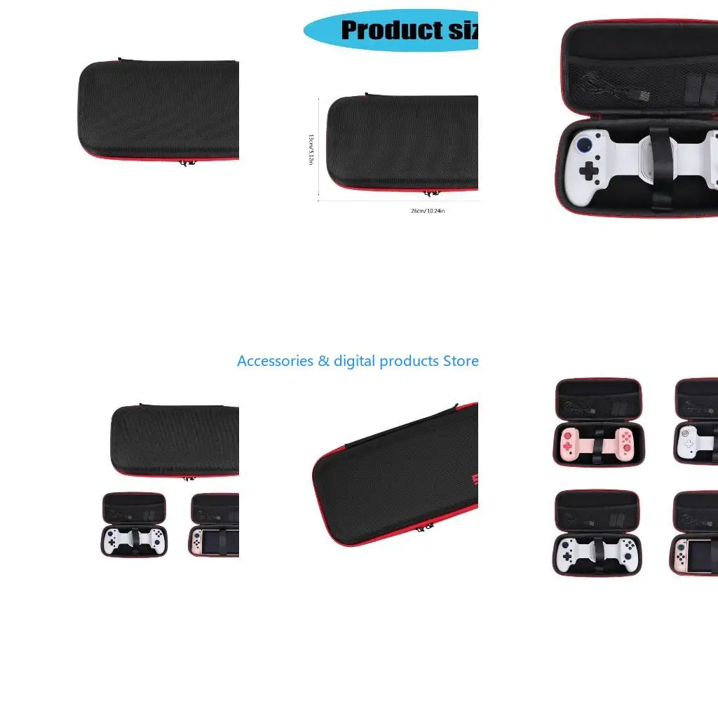 77JD Gamepad EVA for G8 Stretchable Controller Scratchproof Carrying Case Shockproof Storage Bag Hard Case with Pocket