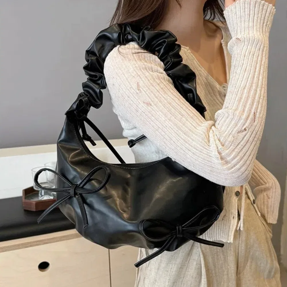 nova-bolsa-de-ombro-grande-capacidade-alca-plissada-sacola-arco-cor-solida-axilas-saco-senhoras