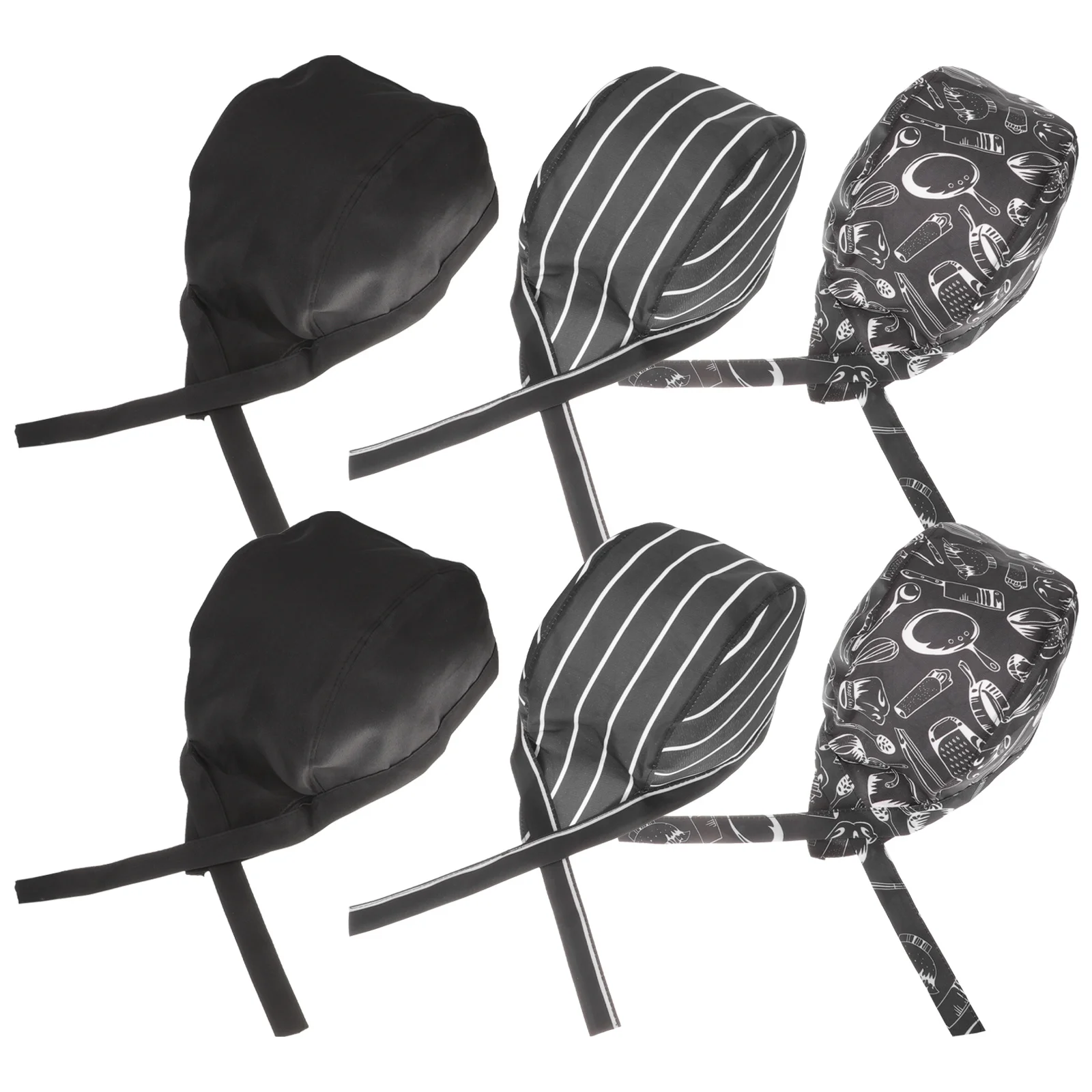 Cappelli da cuoco da 6 pezzi Cappello da cucina regolabile unisex Comodo cappello da cuoco multiuso pratico e traspirante