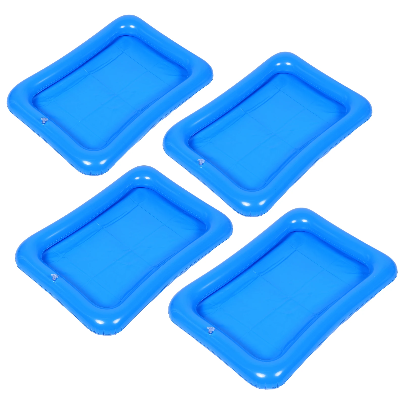 

4 Pcs Inflatable Fishing Pool Bathtub Toy Sand Tray Outdoor Floating Enflatable Pvc Summer