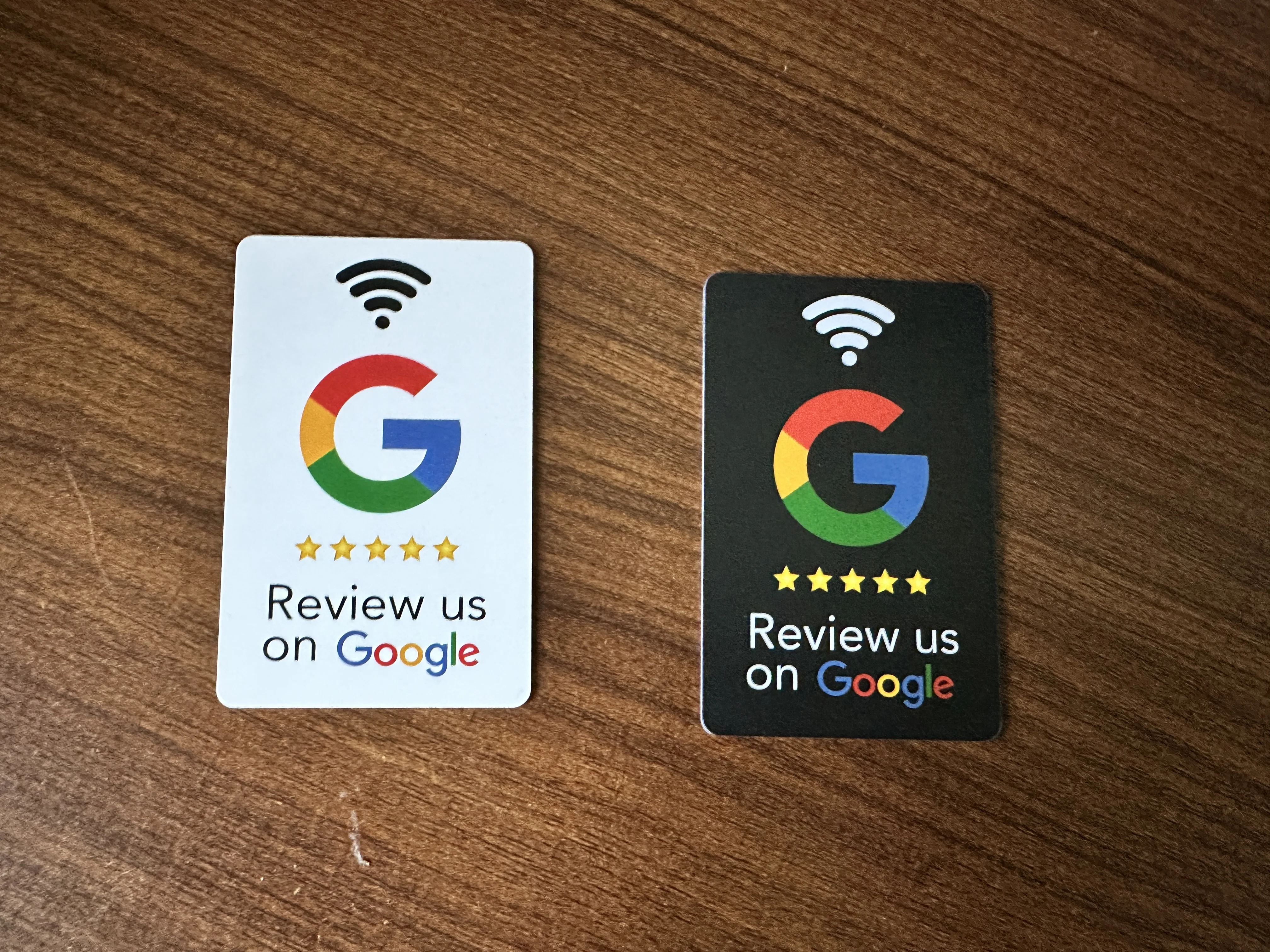 13.56Mhz programmable Google Review Card NFC station table NFC Google Reviews display bending card standing brand bracket