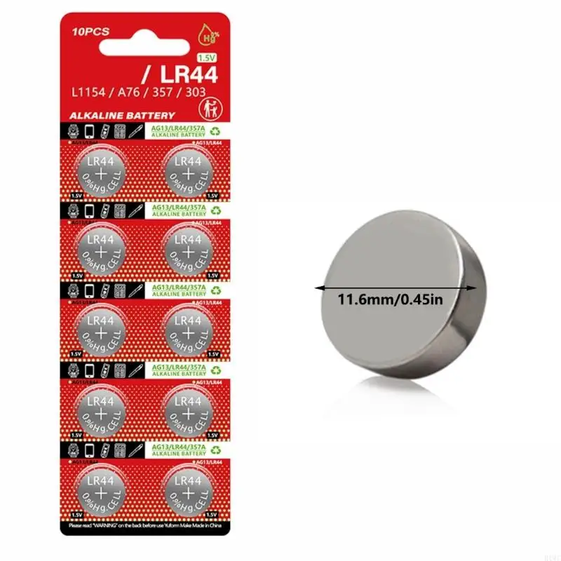 10pcs LR44 Button Cells Replace AG13/A76/LR44 for Small Electronics And Device