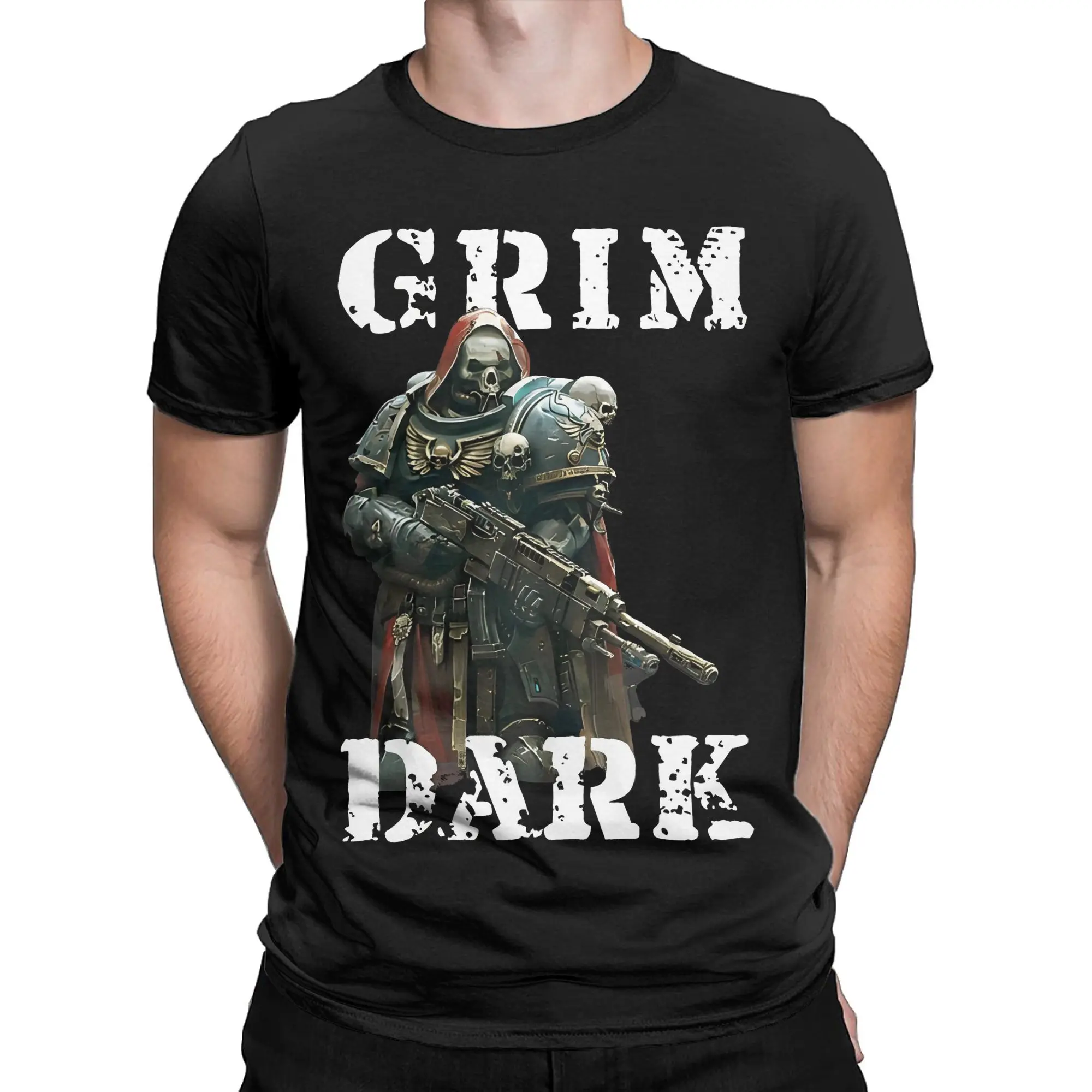 Warhammers  40k Grim Dark  T Shirts Men Women's Cotton Vintage T-Shirts O Neck  Tee Shirt Short Sleeve Tops Big Size