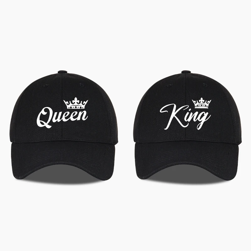

Бейсболки с принтом корон короля и королевы для пар, романтичные, модные, универсальные, для ежедневных поездок на работу, свиданий, подарки для пар, на День святого Валентина.