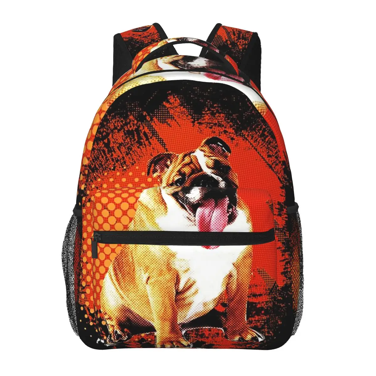 

Funny English Bulldog Dogs Student Backpack School Bag Hiking Travel Daypack for Men Women Fashion Bookbag Shoulder Bags