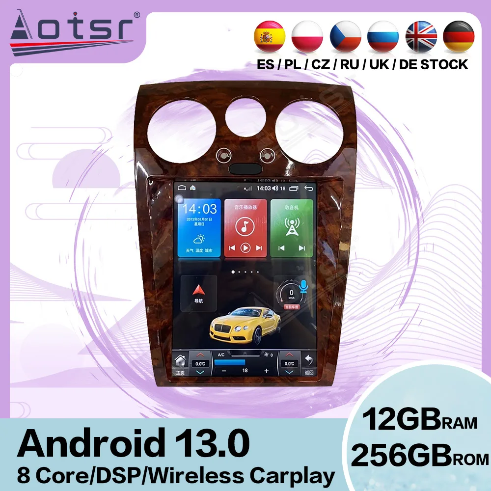 

Vertical Screen Automotive Multimedia Android For Bentley Speeding Supersport 2012~2020 CAR GPS Navigation Stereo Radio Head