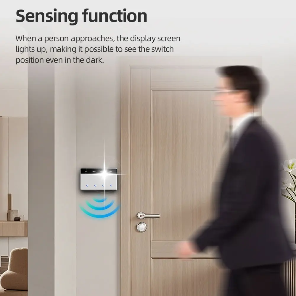 Zemismart زيجبي لتقوم بها بنفسك اسم التبديل شاشة أفقية تعمل باللمس الولايات المتحدة مفتاح الإضاءة يعمل مع تويا أليكسا جوجل المنزل التحكم الصوتي