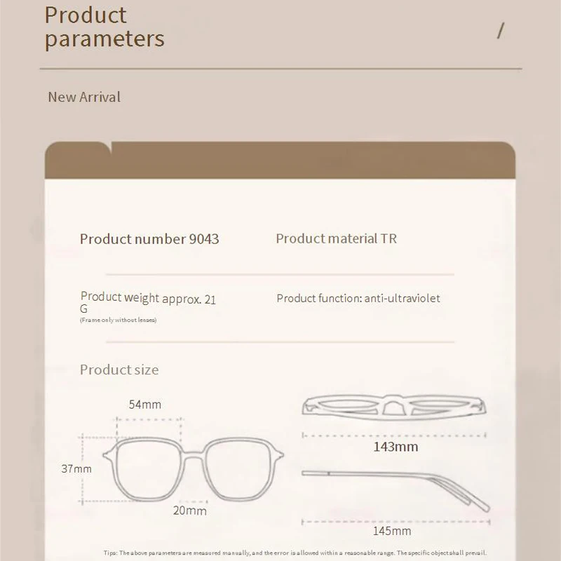 Retro Science And Engineering Men's Half-frame Myopia Glasses Frame Can Be Matched With A Large Face To Make You Look Thin 9043
