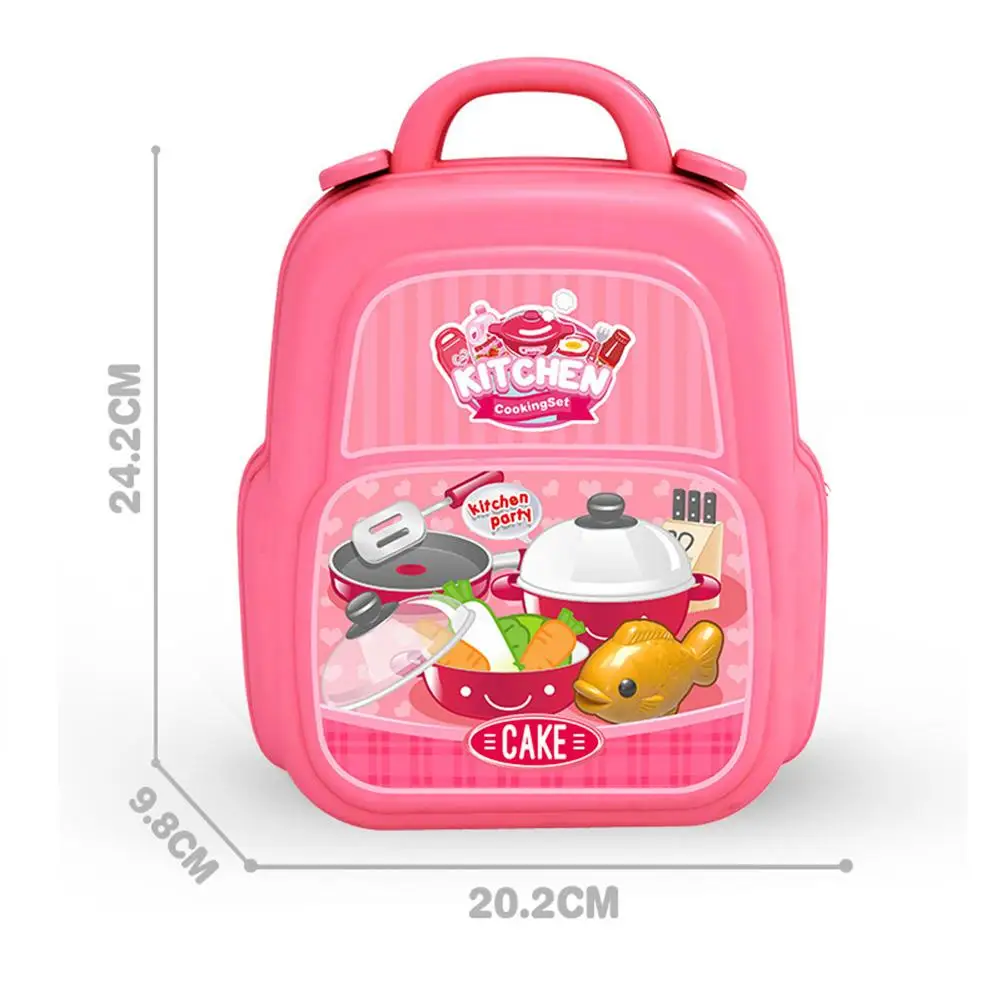 Pretend Play Toys Children Simulation Kitchen Maintenance Tools Multi-functional Intellectual Backpack Toy