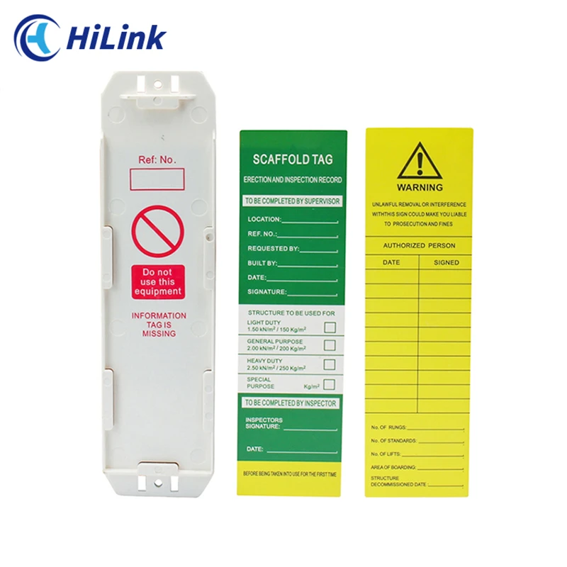 HiLink High Strength Multi-Functional Warning Sign Scaffold Holder Tag