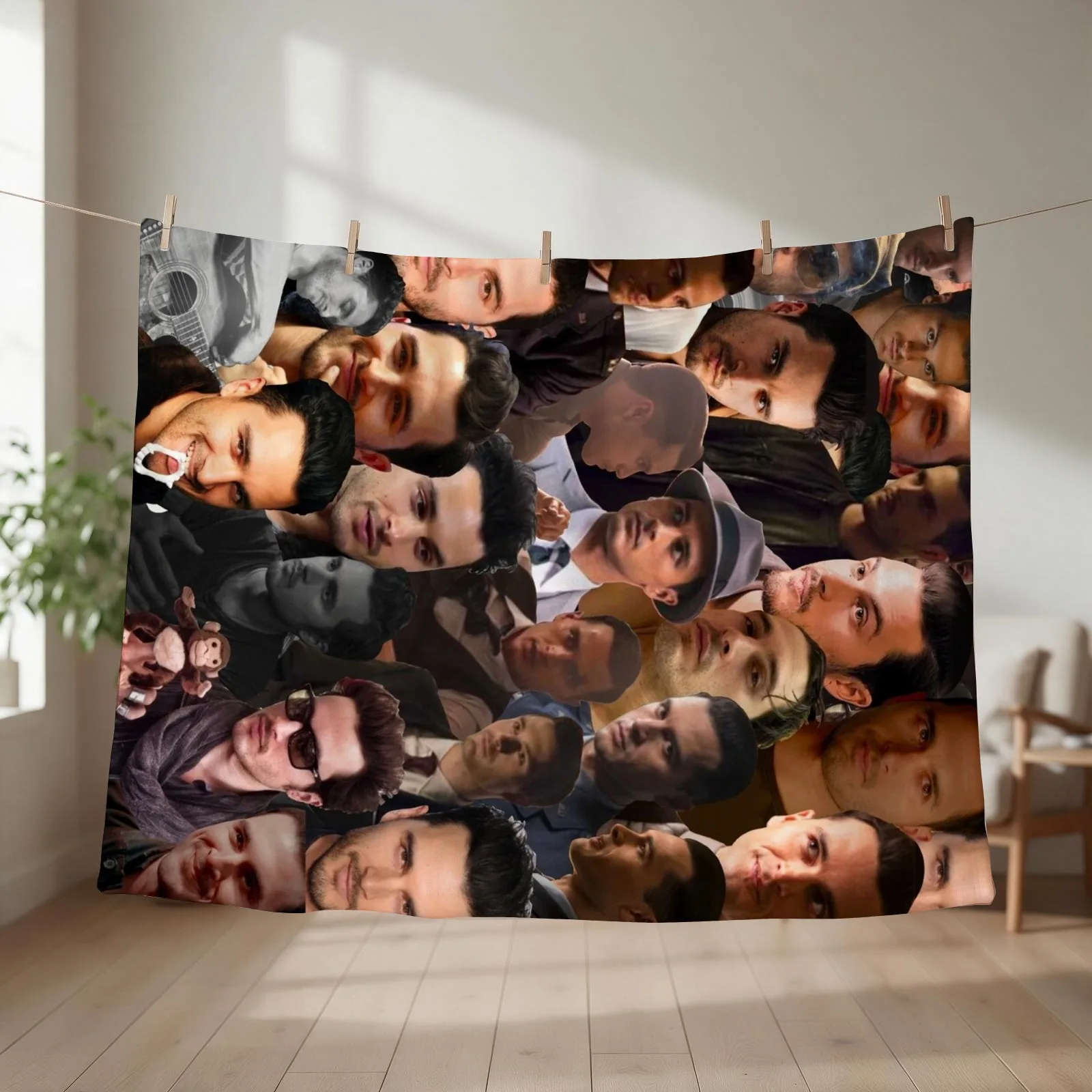 Michael Malarkey Photo Collage Throw Blanket couch cozy soft plush fuzzy picnic outdoor blanket