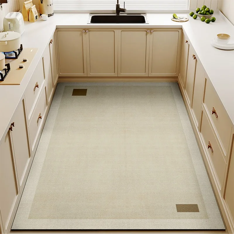 

Waterproof Oil-proof PVC Floor Mat, Non-Slip Large Area Rug, No-clean, Cuttable Rugs, Kitchen Carpet