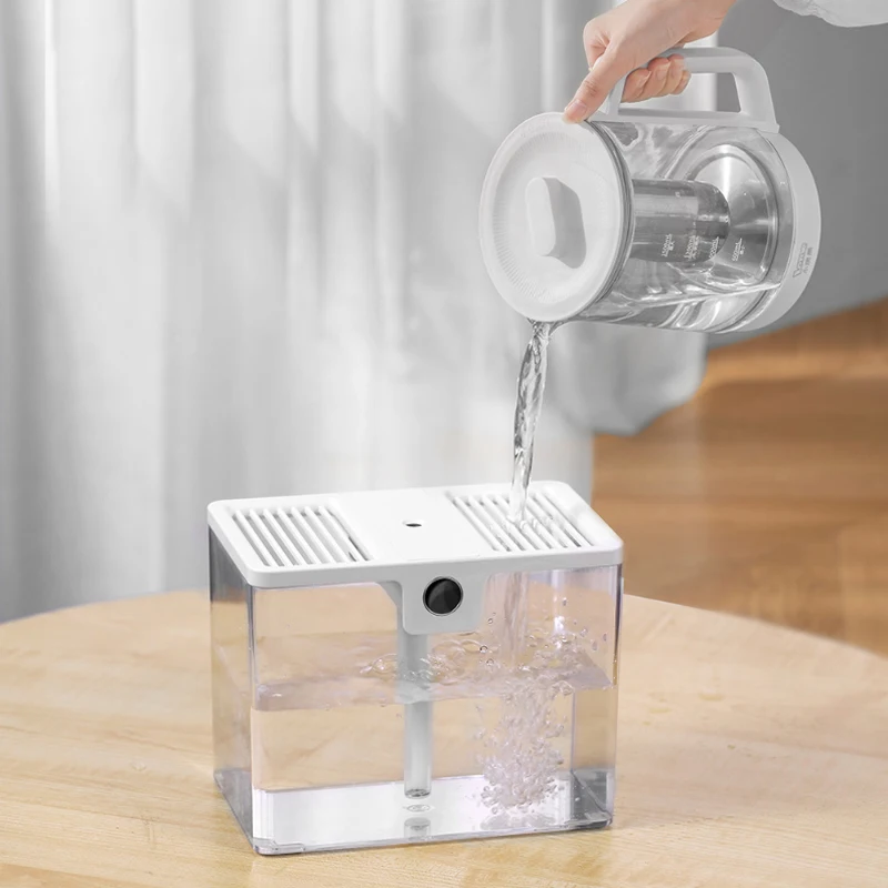 1500ML ไฟฟ้าความชื้น Home USB ขนาดใหญ่ความจุเงียบ Fogger ความชื้นจอแสดงผล Aroma Air Diffuser Visual ถังน้ำ