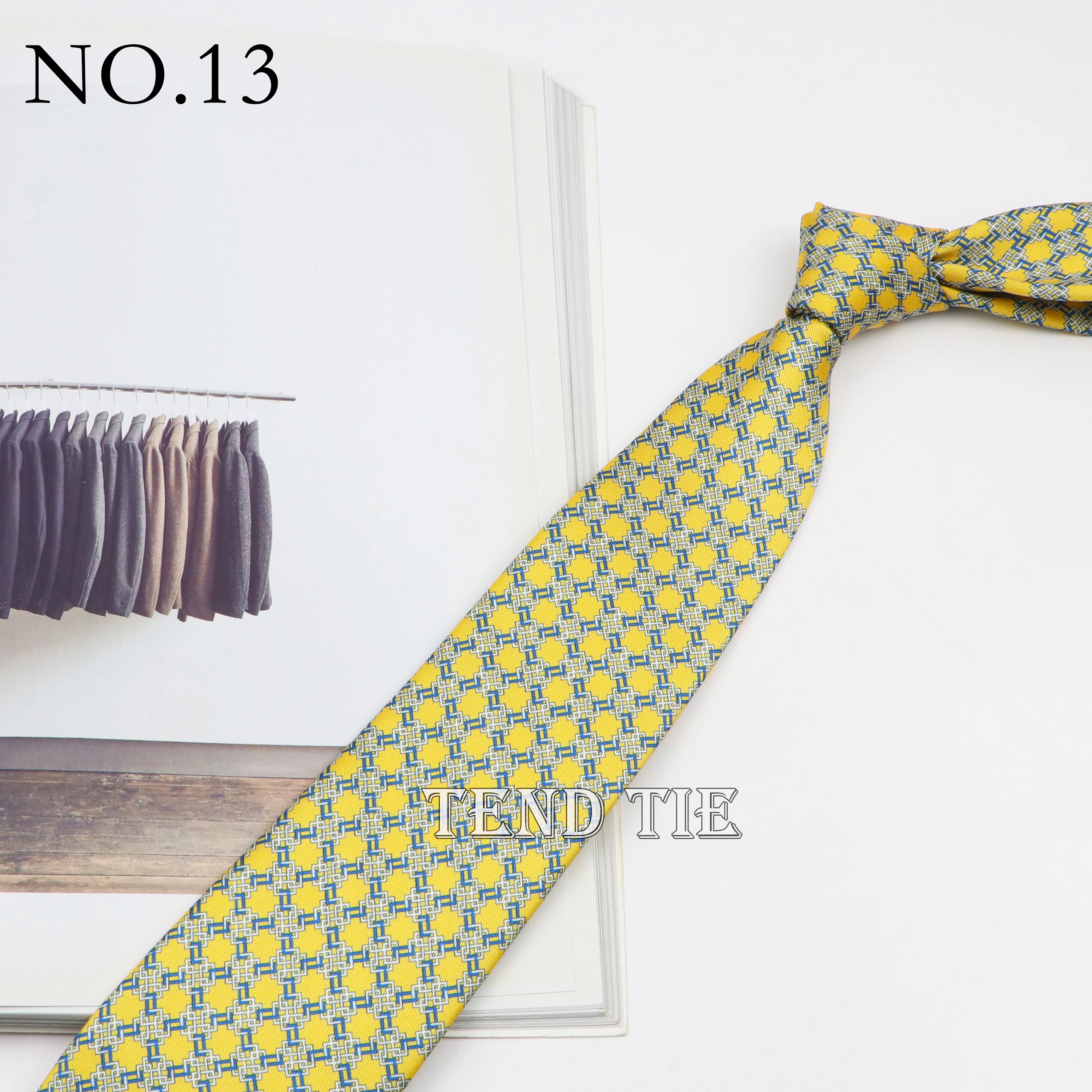 7.5cm Classic Men's Retro Pattern Tie Fashion Wedding Tie Soft And Comfortable 100% Micro Fiber