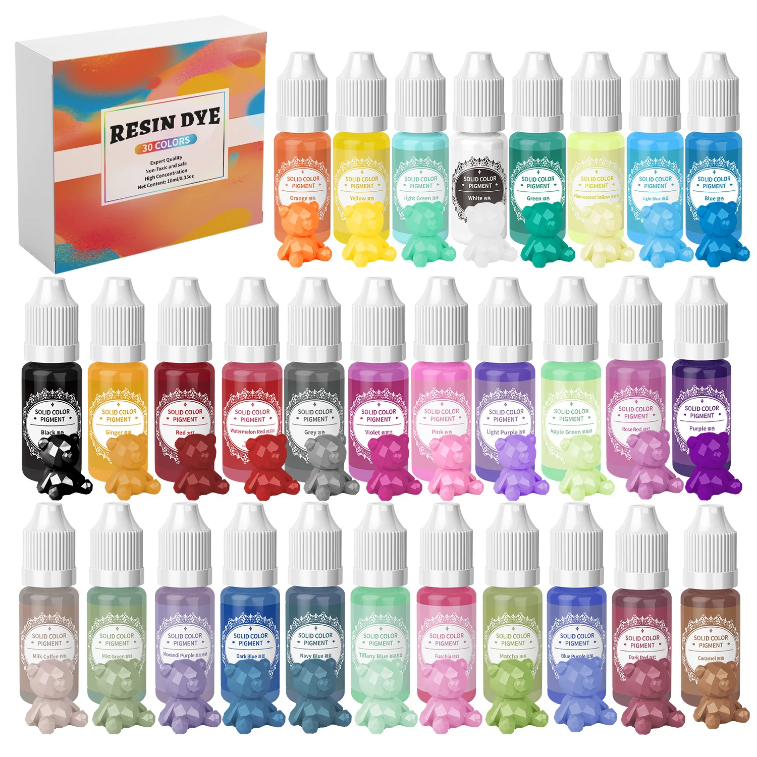 Epoxyhars Pigment Set Vloeibare Kleurstof UV-Hars Kleurstof Transparante Kleurstof Voor UV-Hars Kleurstof Diy Hars Kunst Sieraden Maken