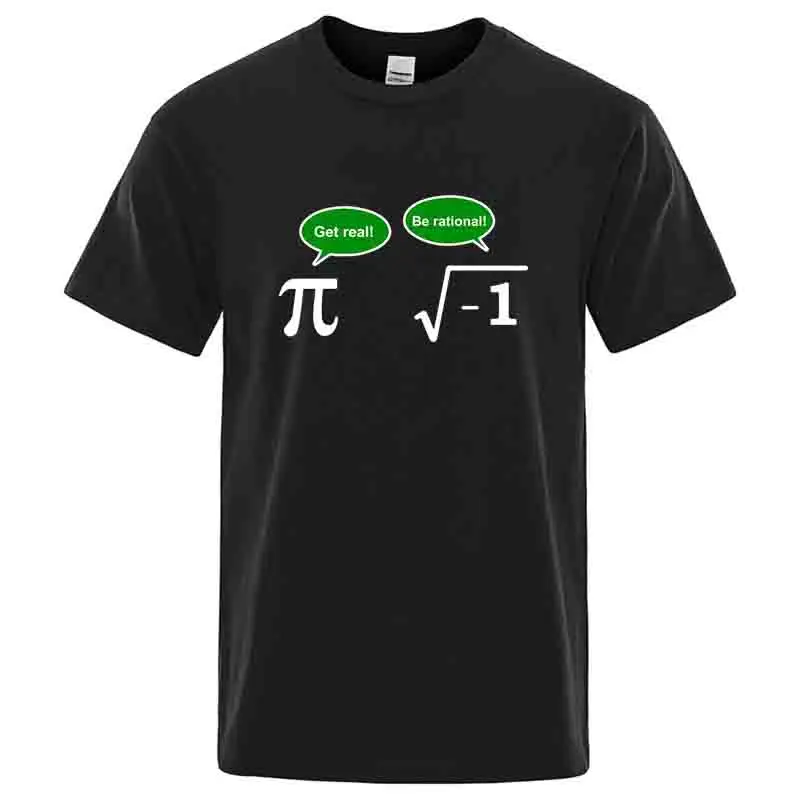 Men's T-shirt High Quality Cotton Blend Funny Math Design Printed Loose in Summer Casual O-neck T-shirt for Men Tees Male Tops