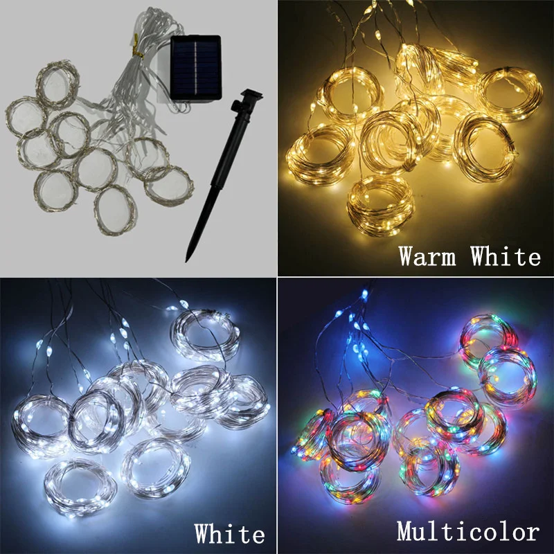 

8 Lighting Modes Solar Curtain Light LED String Lights Decor Outdoor Wedding Garden Holiday Pavilion Navidad Hanging Lighting