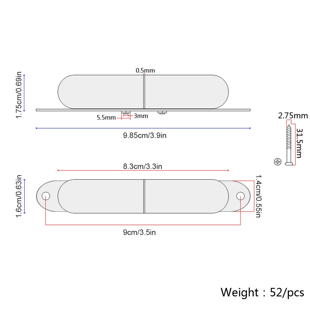 Pickups Easy to Use Lipstick Electric Transducer Humbucker Pickup Stability Premium Material Replacement for Guitar