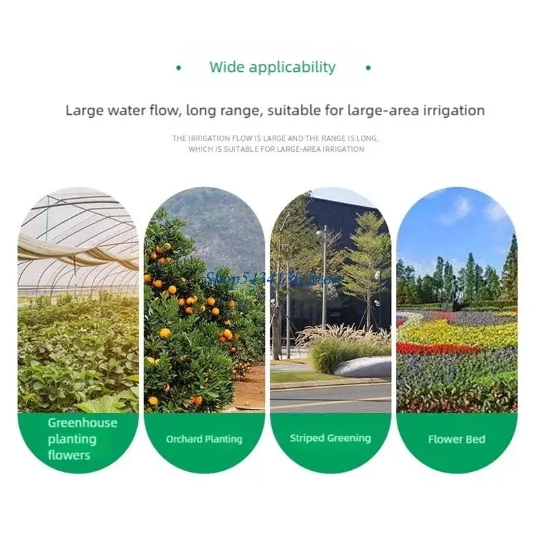 H7ED Powerful Oscillating Sprinkler 26ft Sprinkle Distance G1/2 Thread Link Quick Installation For Grounds Plantations