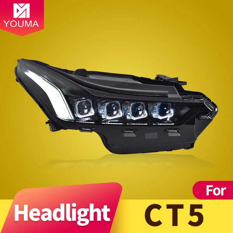 

Car Styling Head Lamp for Cadillac CT5 2019-2022 LED Headlight Projector Lens DRL Animation Automotive Accessories