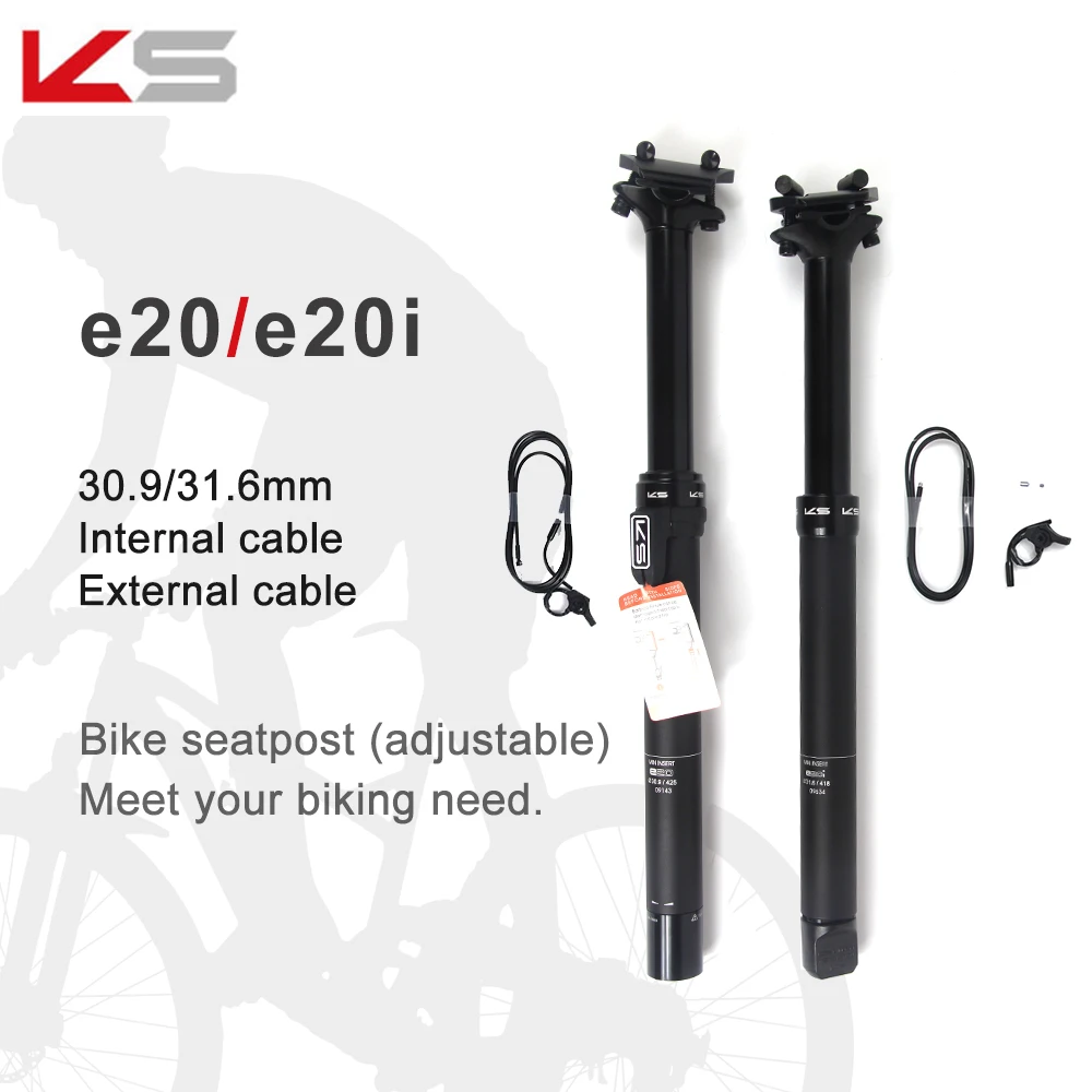 KS E20 E20-i with Remote Control Mtb Dropper Seat Post 30.9/31.6mm Travel 125mm Bicycle Seatpost