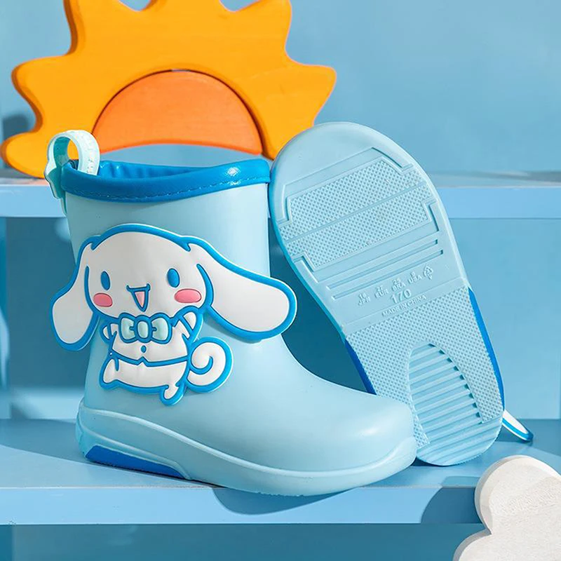 Sanrio Cartoon Children\'s Anti-slip Rain Boots Cinnamoroll Girls\' Waterproof Rubber Rain Boots Kuromi Wear Water Shoes Outside