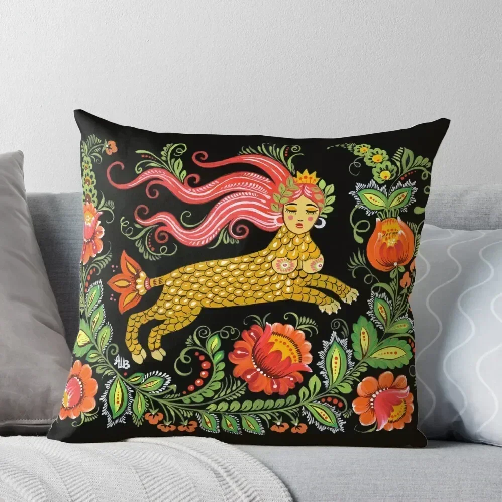 

Magical Creature Folk Art (Lamia) Throw Pillow Pillow Covers Decorative Cushions For Sofa Cushions Cover pillow