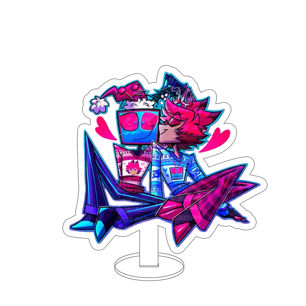 Voor Hazbin Hotel Husk Alastor Vox Lucifer Valentino 15CM Acryl Stand Anime Leuke Desktop Ornament Vrienden Festival Gift