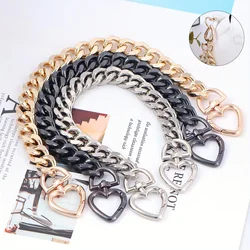 Heart Shape Metal Purse Chain Strap Extender for Accessory Charms, Lengthen Crossbody Shoulder Handbags Strap