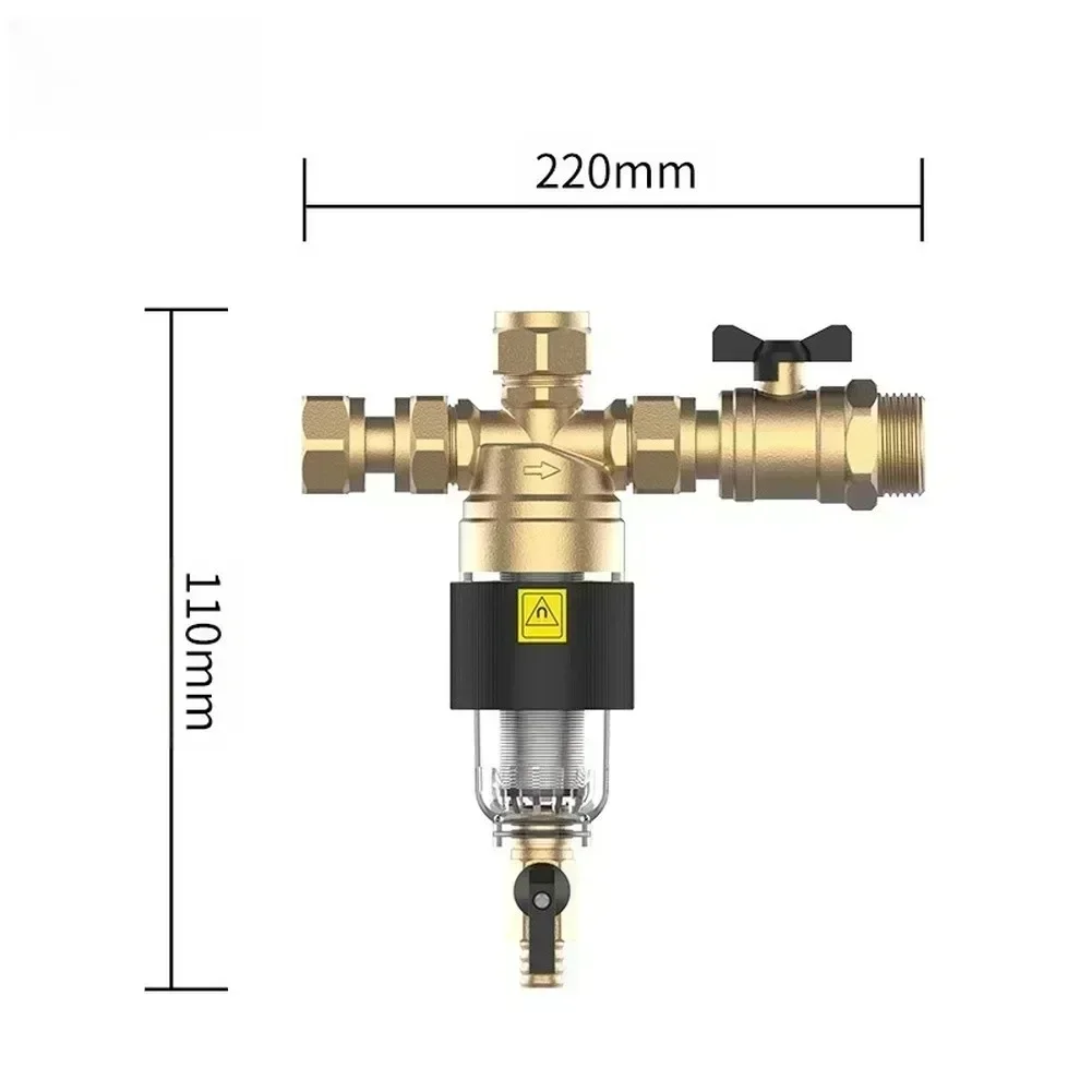 DN20 Magnetic Central Water Heater Filter For Boiler Dirt Filter Separator  For Test Measurement Tool Accessory