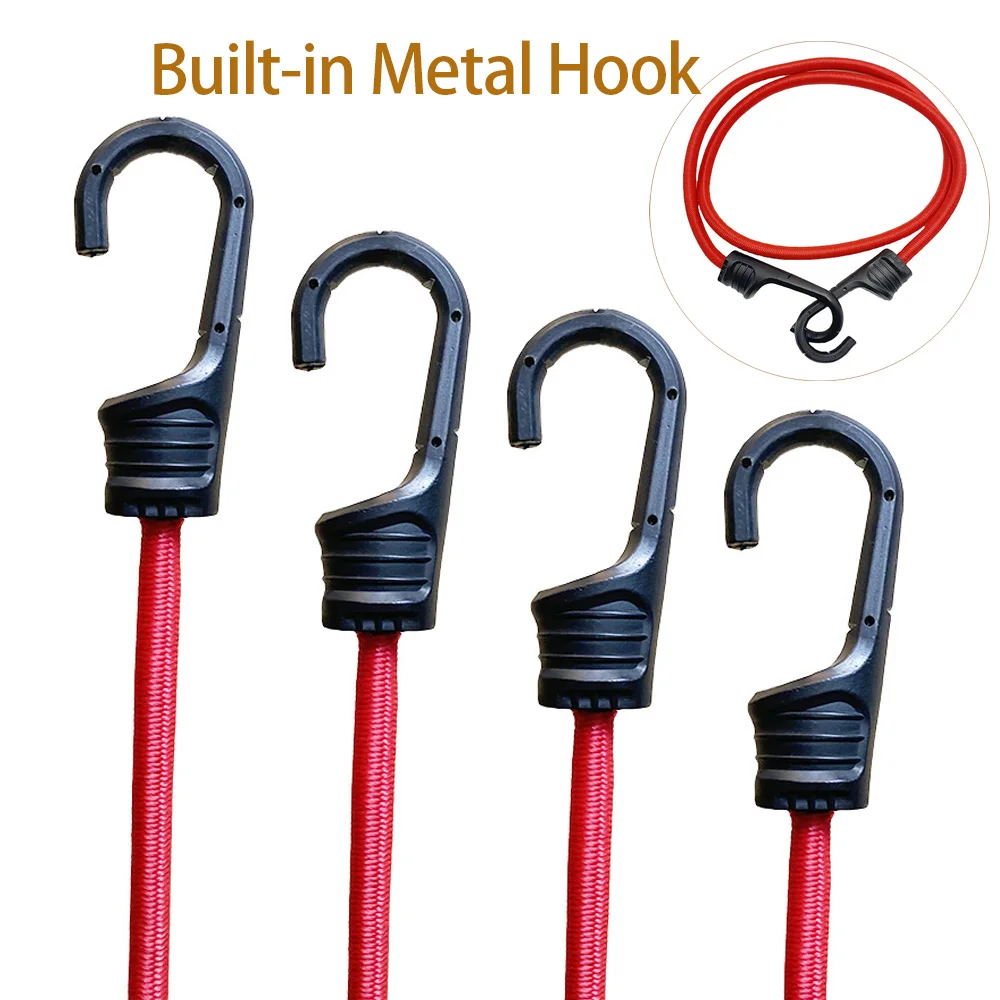 2/4/6 Stück 100 cm elastische Bungee-Seile, Bungee-Gurte, robuste Bungee-Seile für Fahrradzelte, Camping, Wohnmobile, Badehose, Gepäckträger