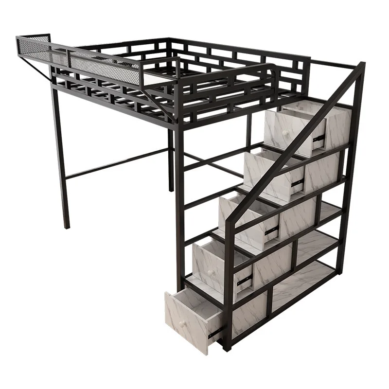 Raised bed, apartment, dormitory, upper bed, lower table, duplex, second floor bed, attic bed