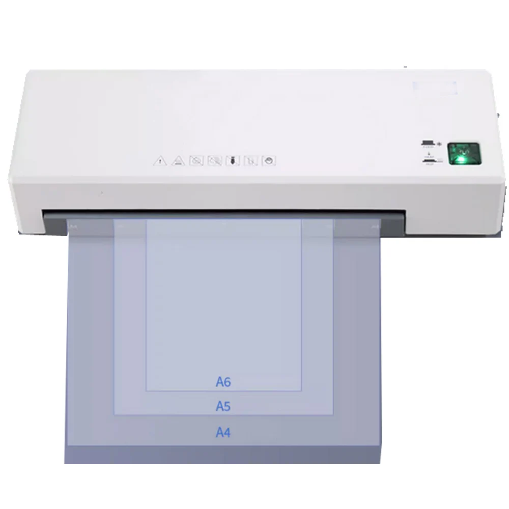 Macchina di laminazione a caldo freddo per carta plastificatrice fotografica A4 da tavolo economica per uso domestico in ufficio