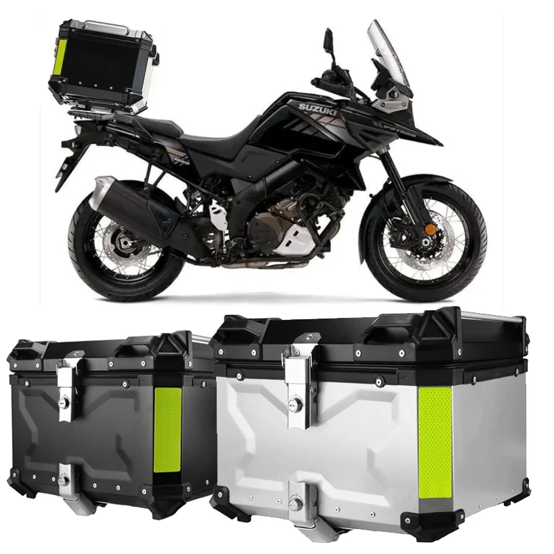 45L Universal Motorcycle Tail Box Aluminum Alloy Top Rear Luggage Tool Cases Motorcycle Accessories 사이드박스