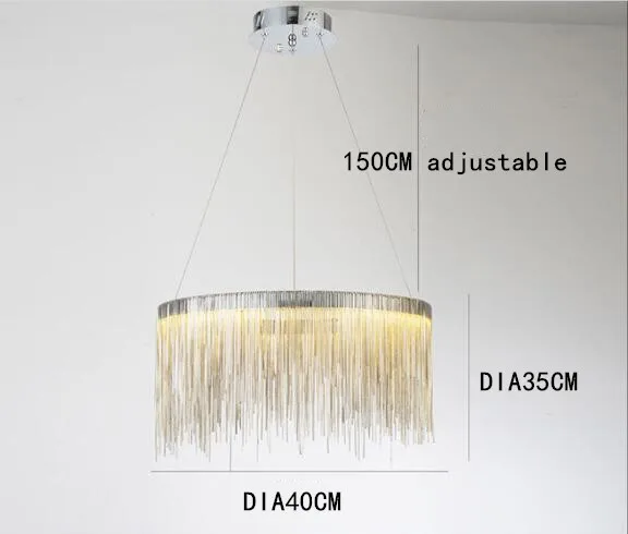 Adlington Ronde Kroonluchter Postmoderne Kwastjes Licht Woonkamer Ketting Led Creatieve Slaapkamer Boho Woondecoratie Licht