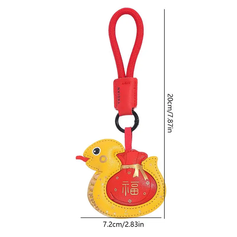 Year Of The Snake Keychain Good Luck 2025 Cartoon Keychain Ornament Car Bag Ornaments Decor Exquisite Lucky Pendant For Phone Ke