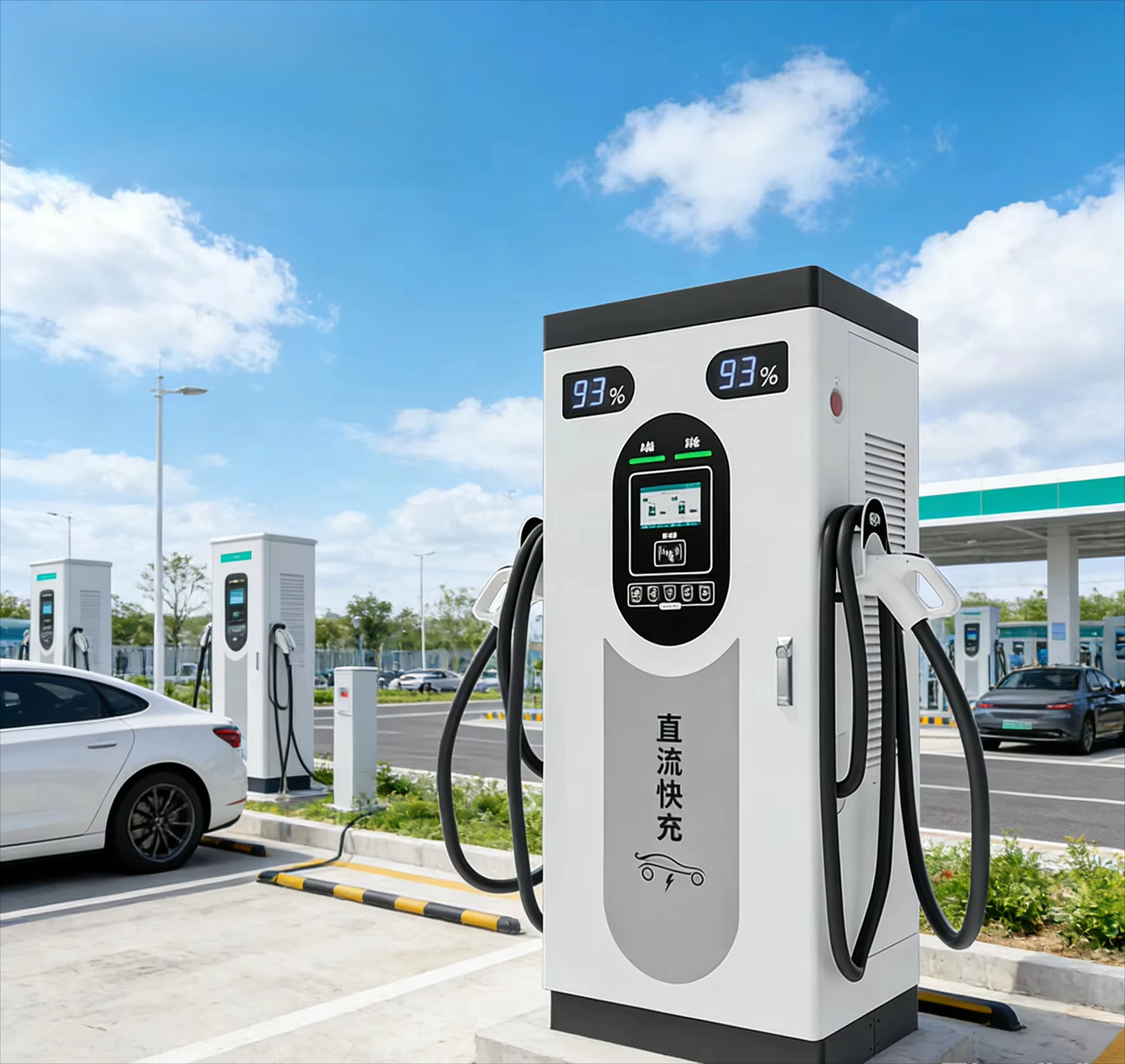 Fast Charging 40kW Floor Mounted DC EV Charger Piles Charging Station