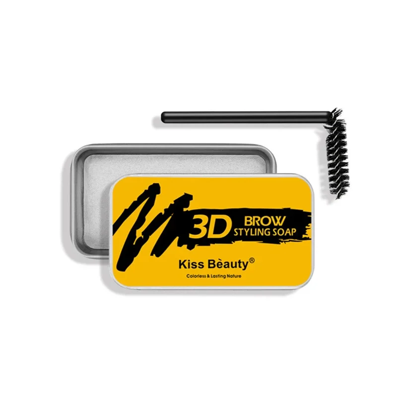 自然な無色スタイリング眉毛ワックスリラックス眉毛固定石鹸透明長期持続植物オイル眉毛定義ジェル 2pc