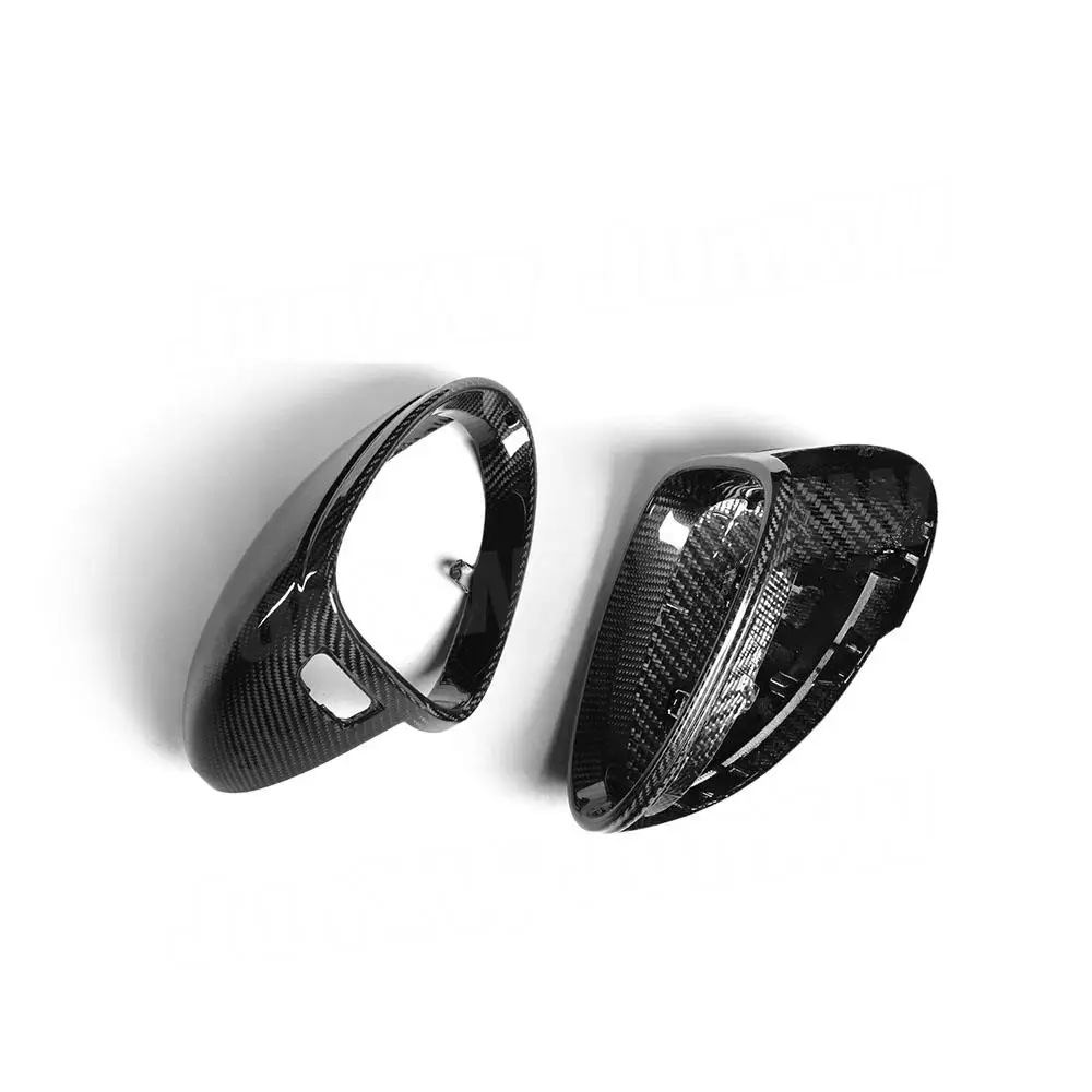 Dry Carbon Door Side Rearview Mirror Covers Shell Trim For Porsche Macan 95B 2014-2021 With lane Assist Car Styling