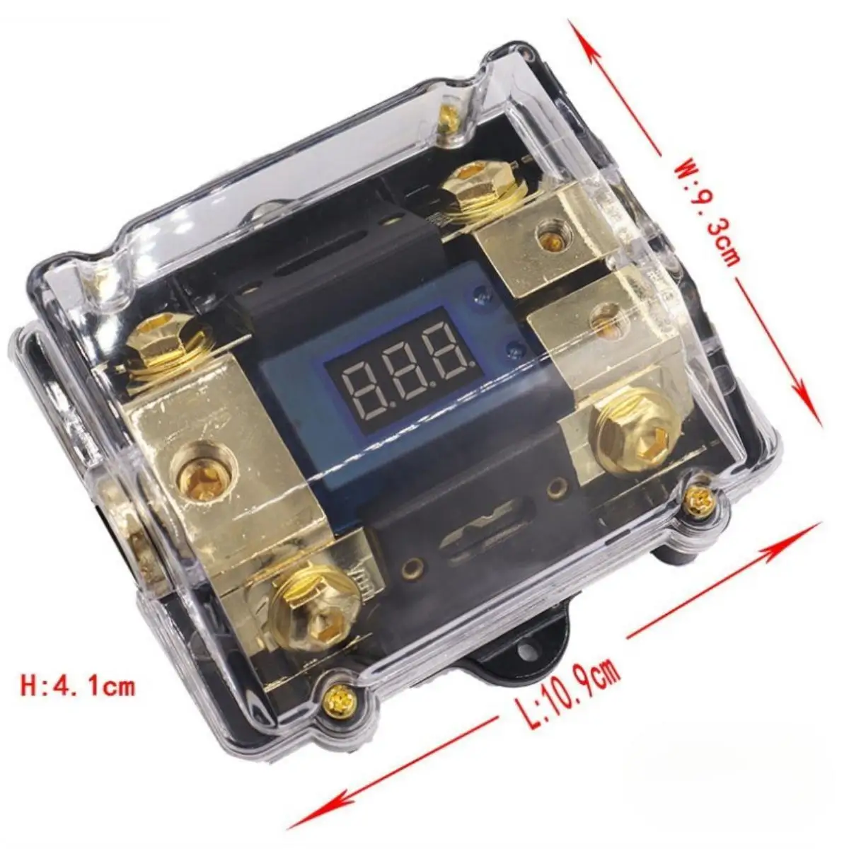 Inline ANL Fuse Holder Digital LED Voltage Display Automotive Distribution Block for Car Marine Yacht Audio Power Install view 6