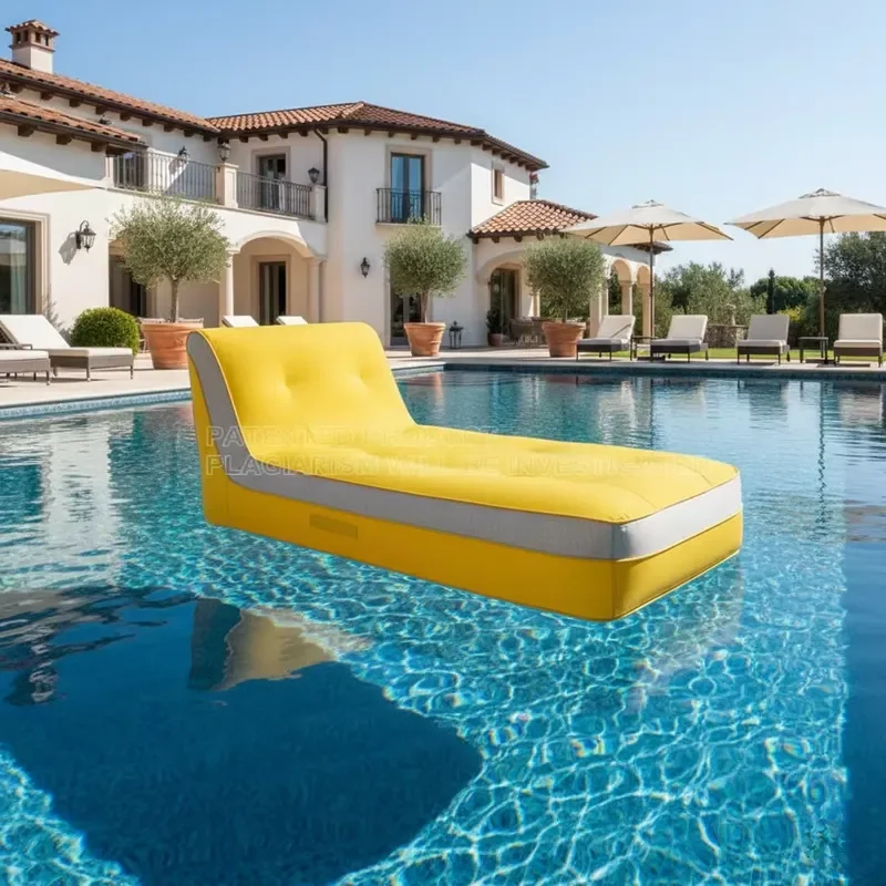 Custom Inflatable Lounge Chair With Backrest Portable Floating Water Bed Sofa For Summer Pool Parties Beach Relaxation Gear