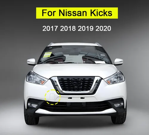 Imagen 2 del producto Tapa de remolque de cubierta de gancho de remolque de parachoques delantero para Nissan Kicks 2017 2018 2019 2020