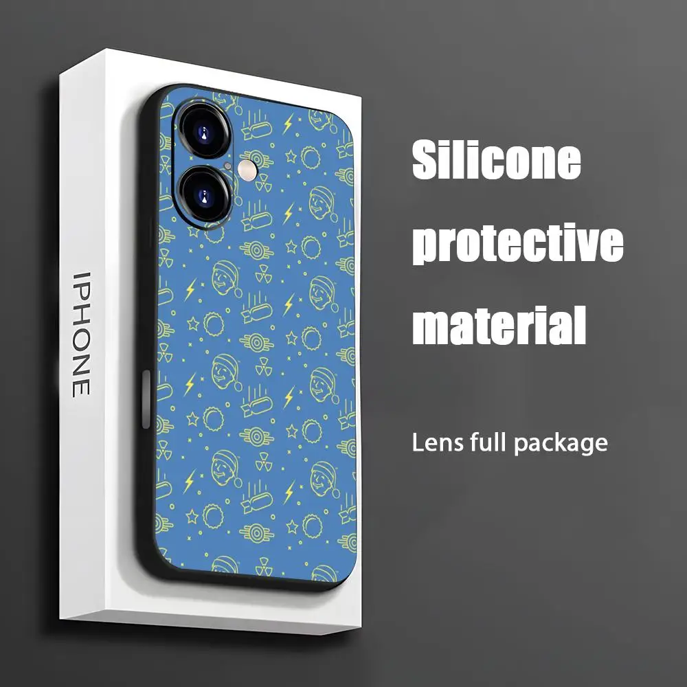 Funda de teléfono Fallout 4 Game Infinite Cool para iPhone 16 15 14 13 12 11 X XR XS 8 Plus Mini Pro Max, funda suave negra a prueba de golpes